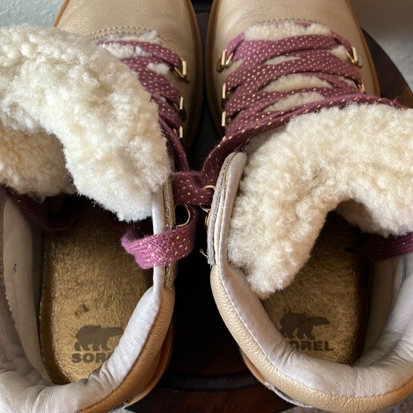Sorel: Lennox Hiker Lux Booties - Fungi-Gold Conquest Sherpa- 9.5 - Picture 7 of 16
